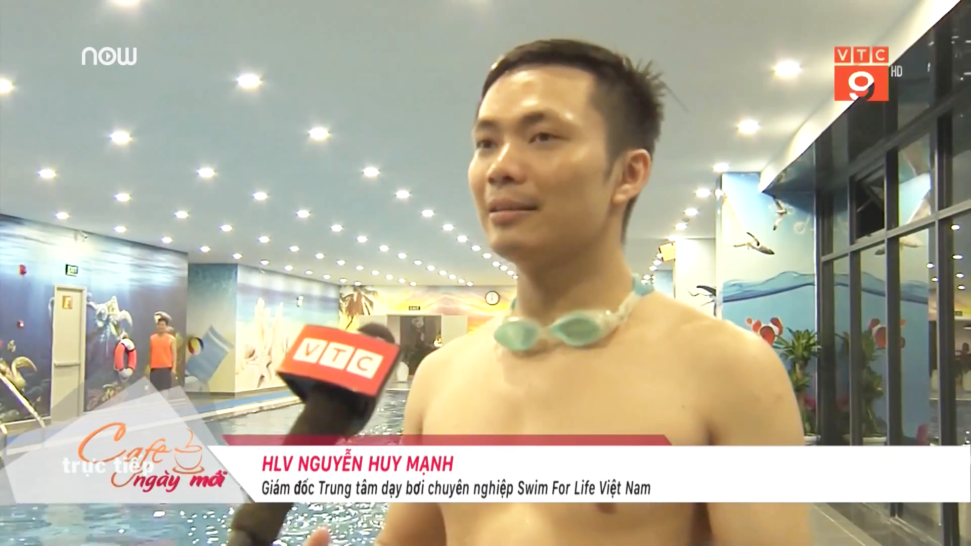 Coach Nguyen Huy Manh - Director of Swim For Life interviewed on VTC9